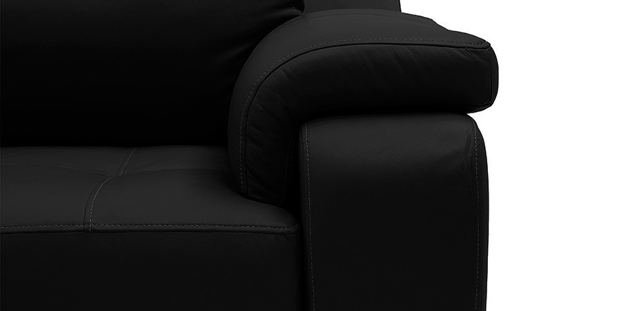 Tribunal Leather Sofa (Licorice)